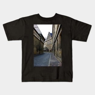 Cobblestone street - Bamberg Germany Kids T-Shirt